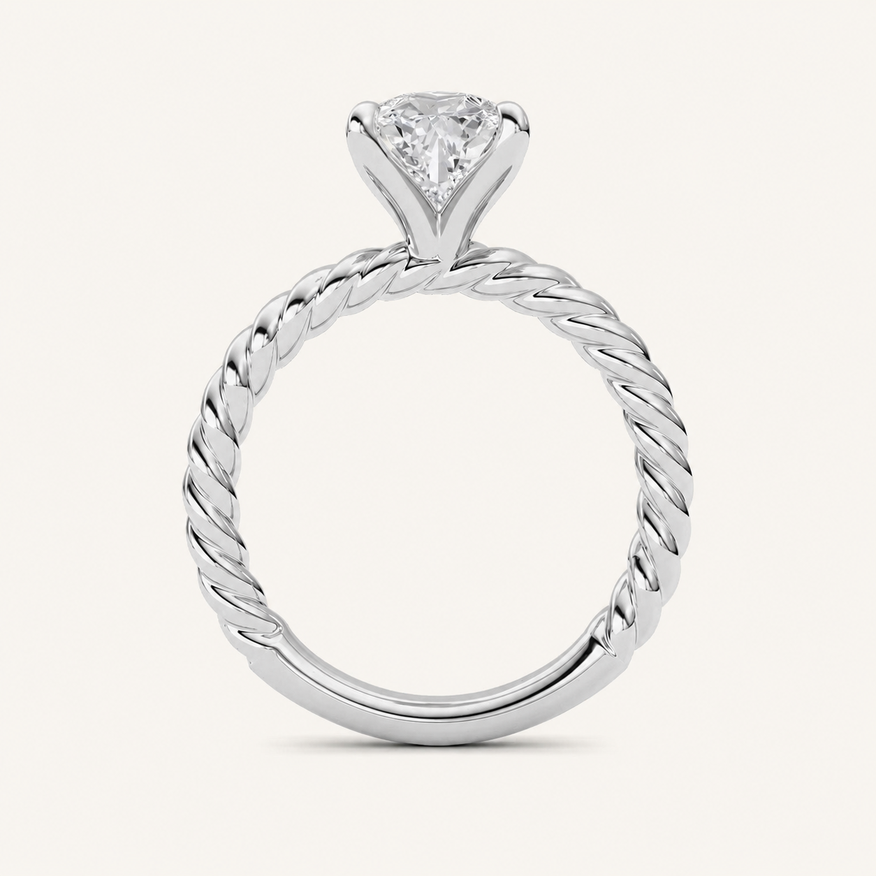 Pear Cut Lab Grown Diamond Ring