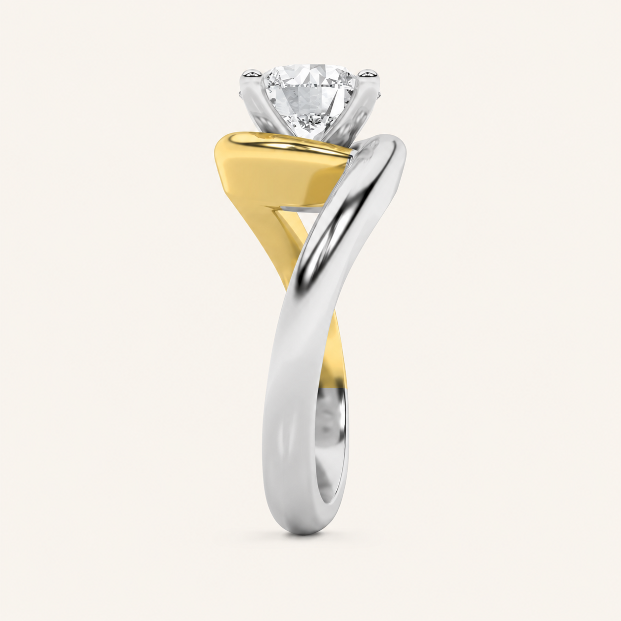 2CT Round Cut Lab Grown Diamond Solitaire Engagement Ring