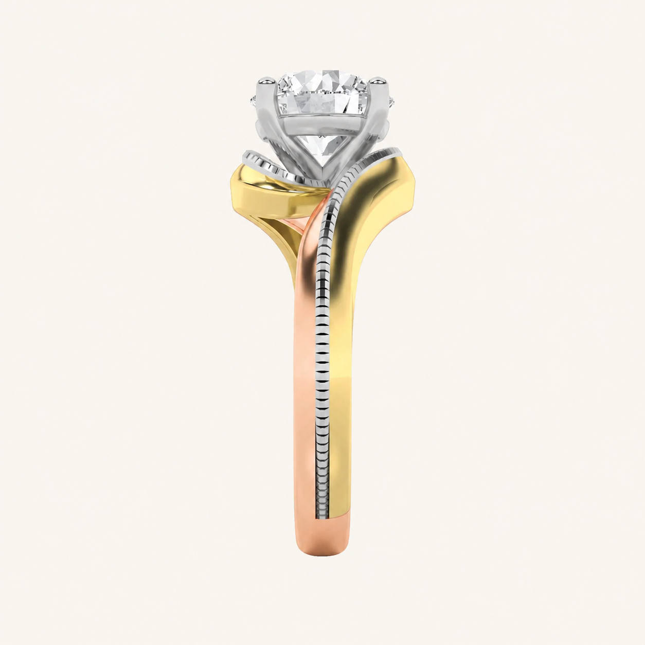 2CT Round Cut Lab Grown Diamond Solitaire Engagement Ring