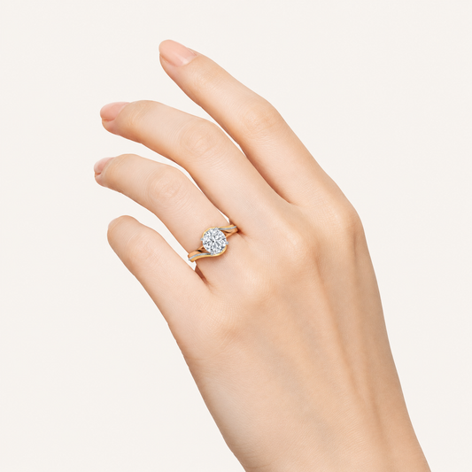 2CT Round Cut Lab Grown Diamond Solitaire Engagement Ring
