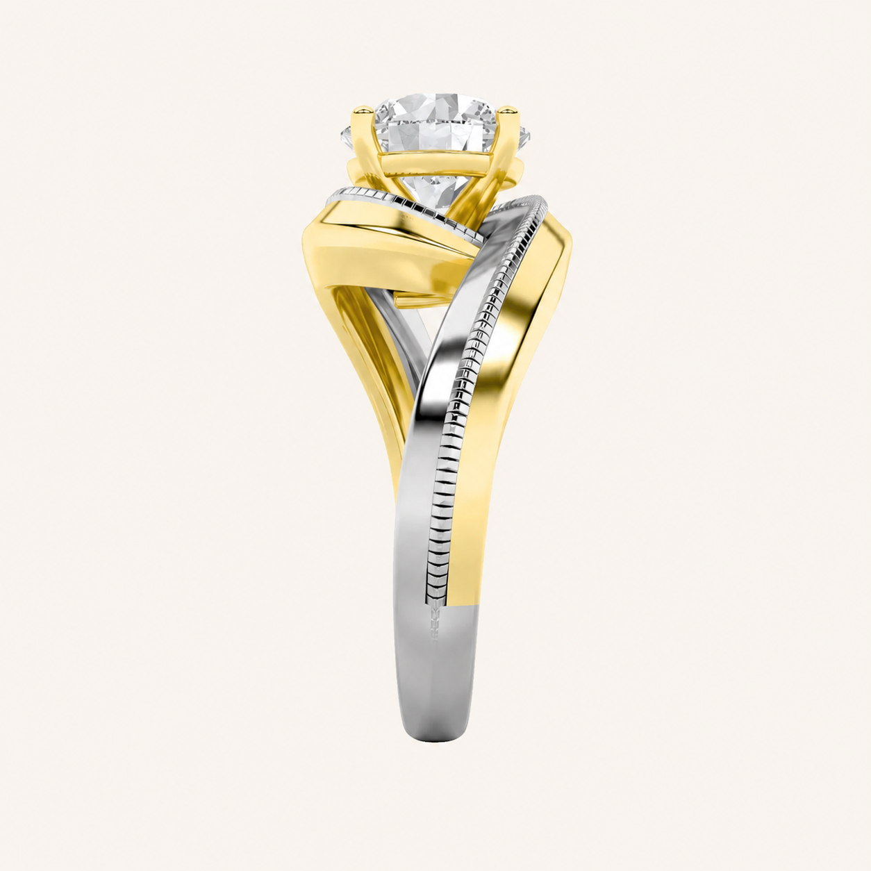 2CT Round Cut Lab Grown Diamond Solitaire Engagement Ring
