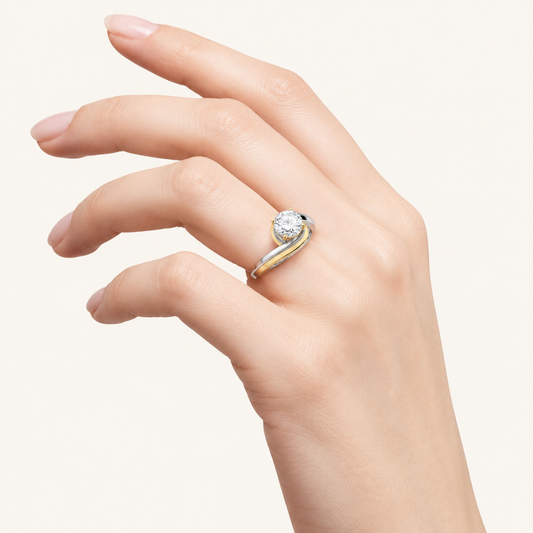2CT Round Cut Lab Grown Diamond Solitaire Engagement Ring