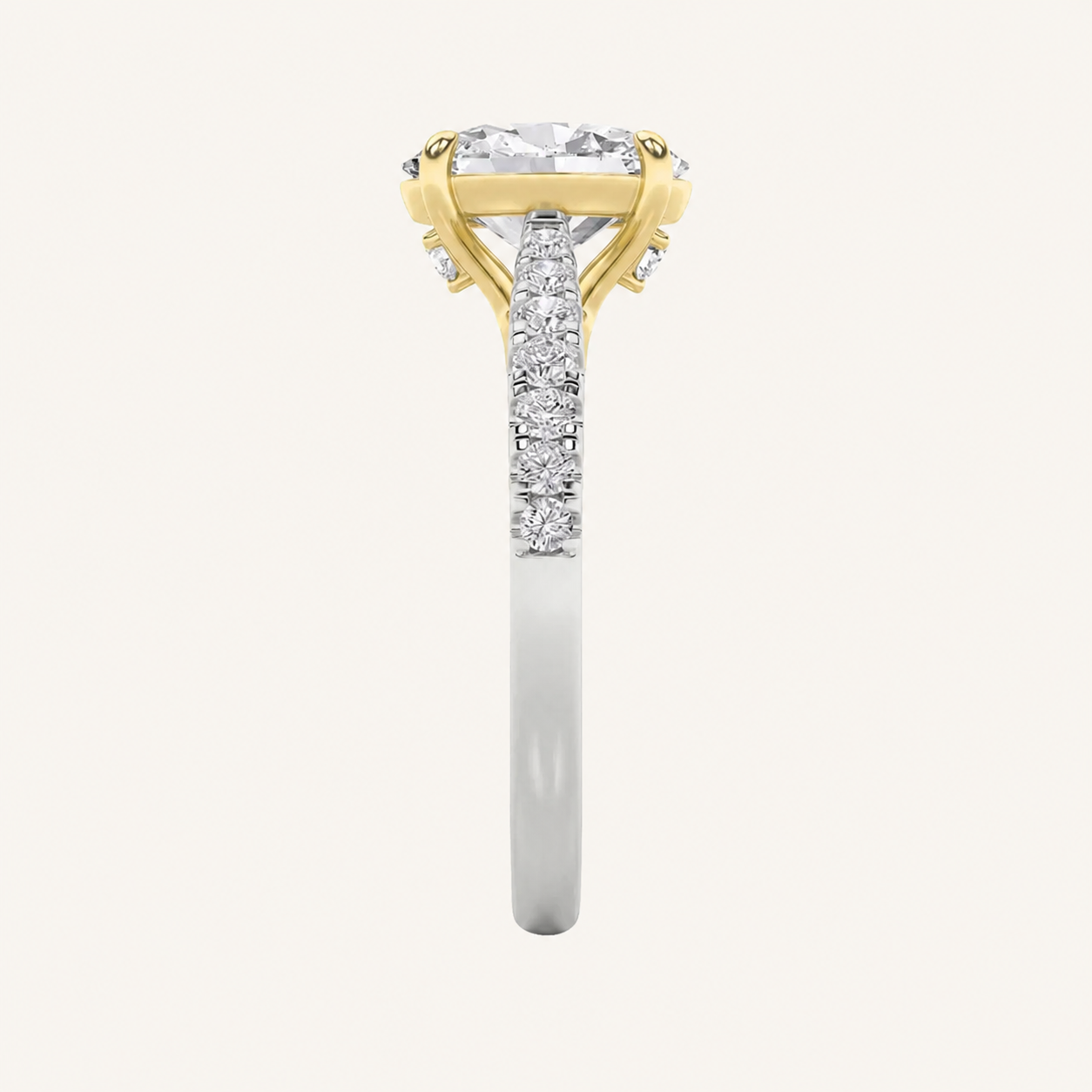 2CT Oval Cut Lab Grown Diamond Solitaire Engagement Ring