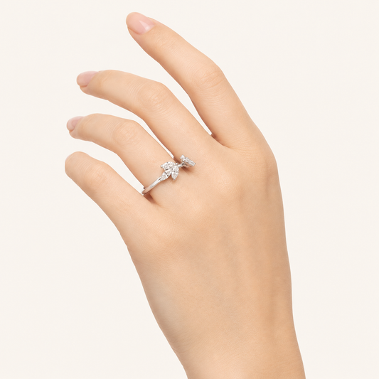 1CT Marquise Cut Lab Grown Diamond Wrap Ring