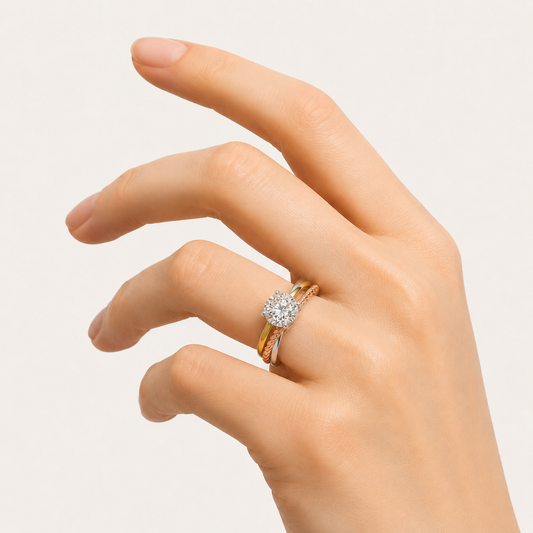 2CT Round Cut Lab Grown Diamond Solitaire Engagement Ring