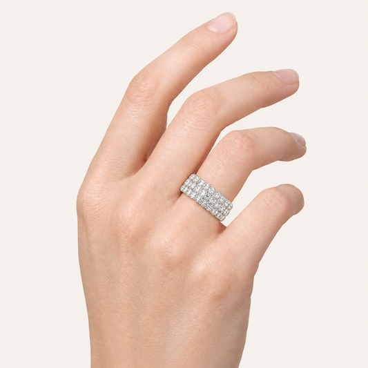 9CT Pear Cut Lab Grown Diamond Eternity Ring