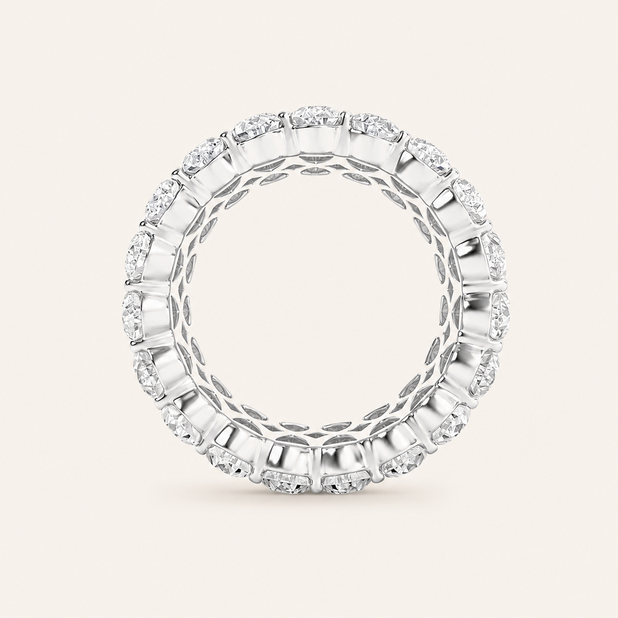 9CT Pear Cut Lab Grown Diamond Eternity Ring
