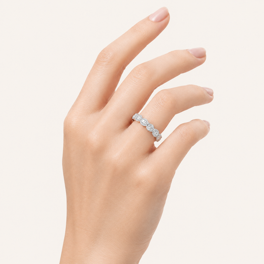 2.5CT Marquise Cut Lab Grown Diamond Eternity Ring