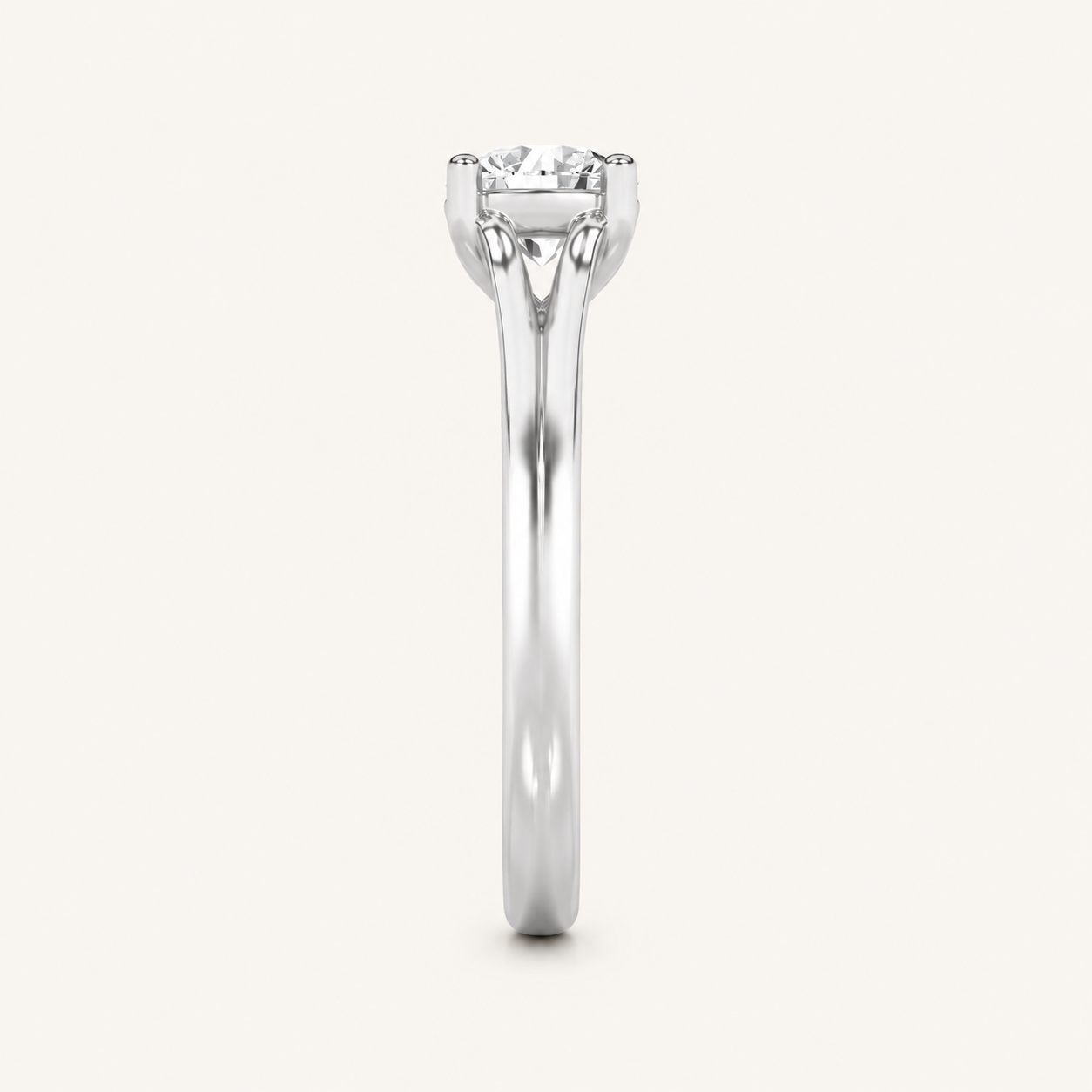 2.00 CT Round Cut Lab Grown Diamond Split Shank Solitaire Ring