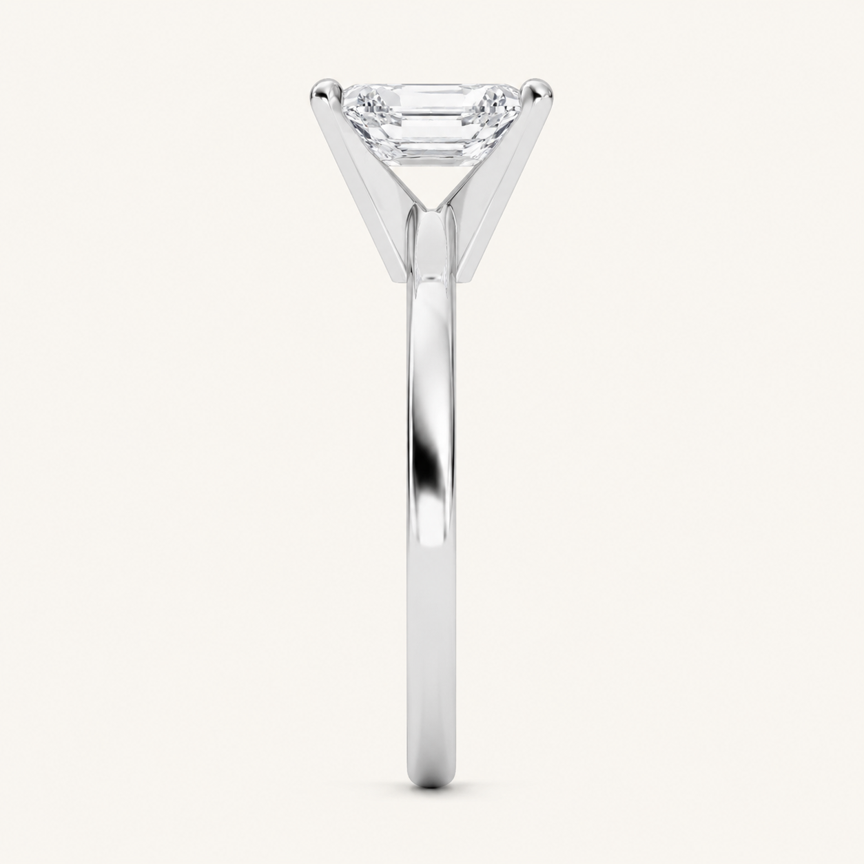 2.00 CT Radiant Cut Lab Grown Diamond Classic Solitaire Ring