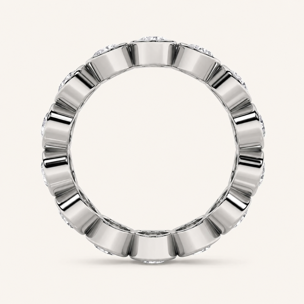 3.5CT Round Cut Lab Grown Diamond Eternity Ring