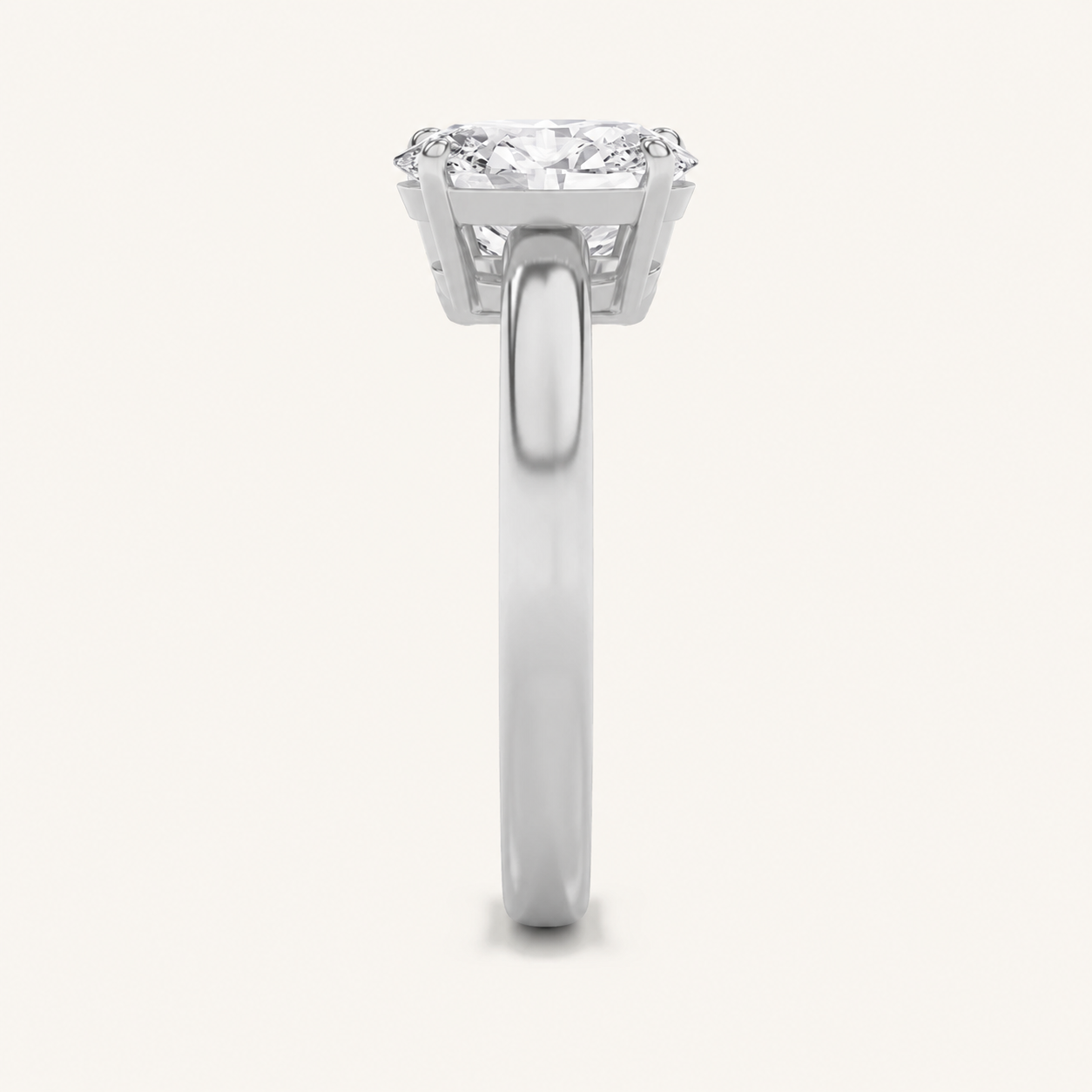 3.00 CT Round Cut And Emerald Cut Lab Grown Diamond Toi et Moi Ring
