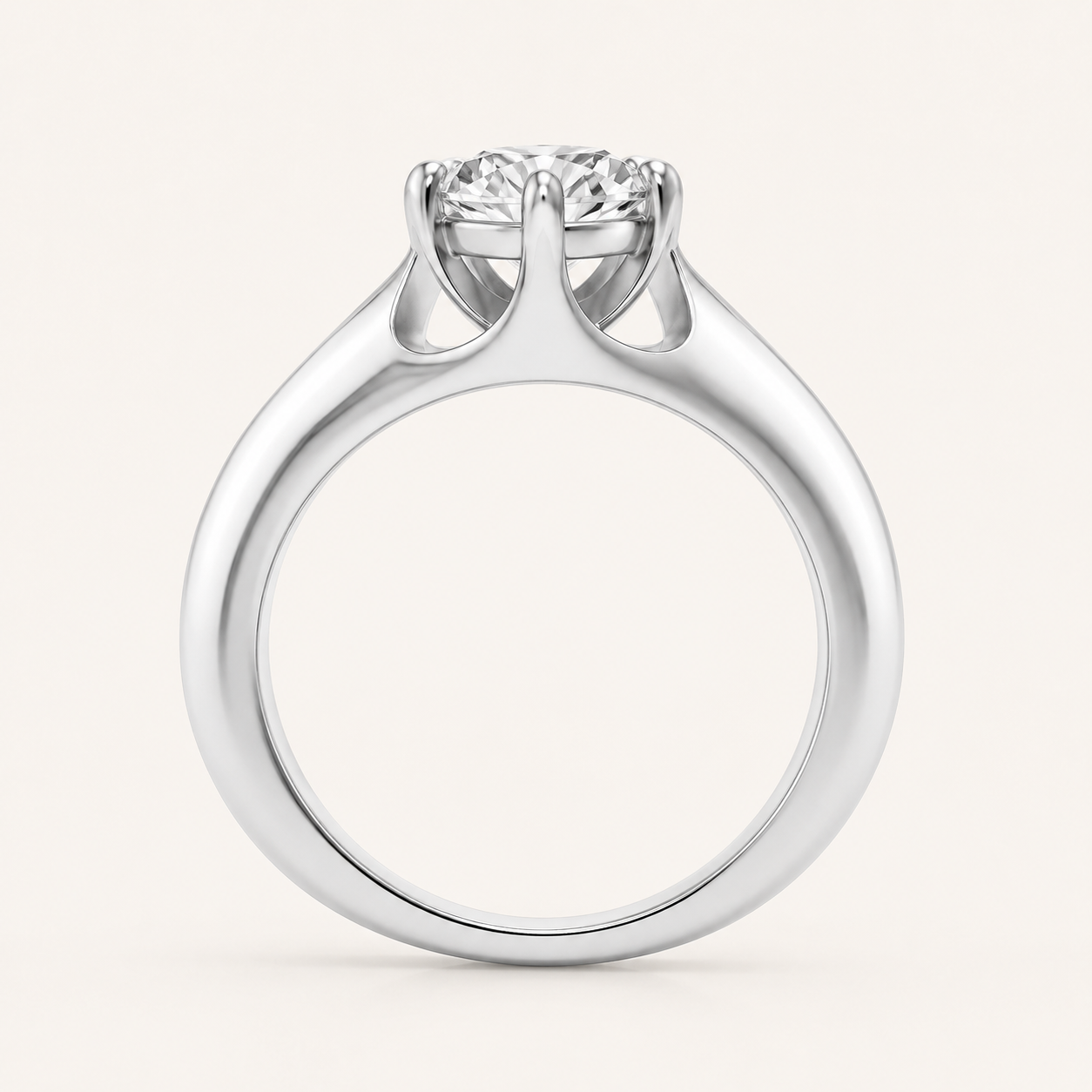 2CT Round Cut Lab Grown Diamond Men's Ring