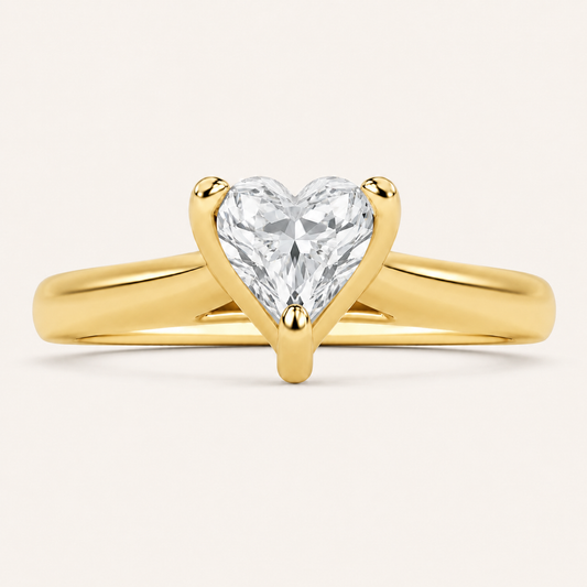 2CT Round Cut Lab Grown Diamond Classic Solitaire Engagement Ring