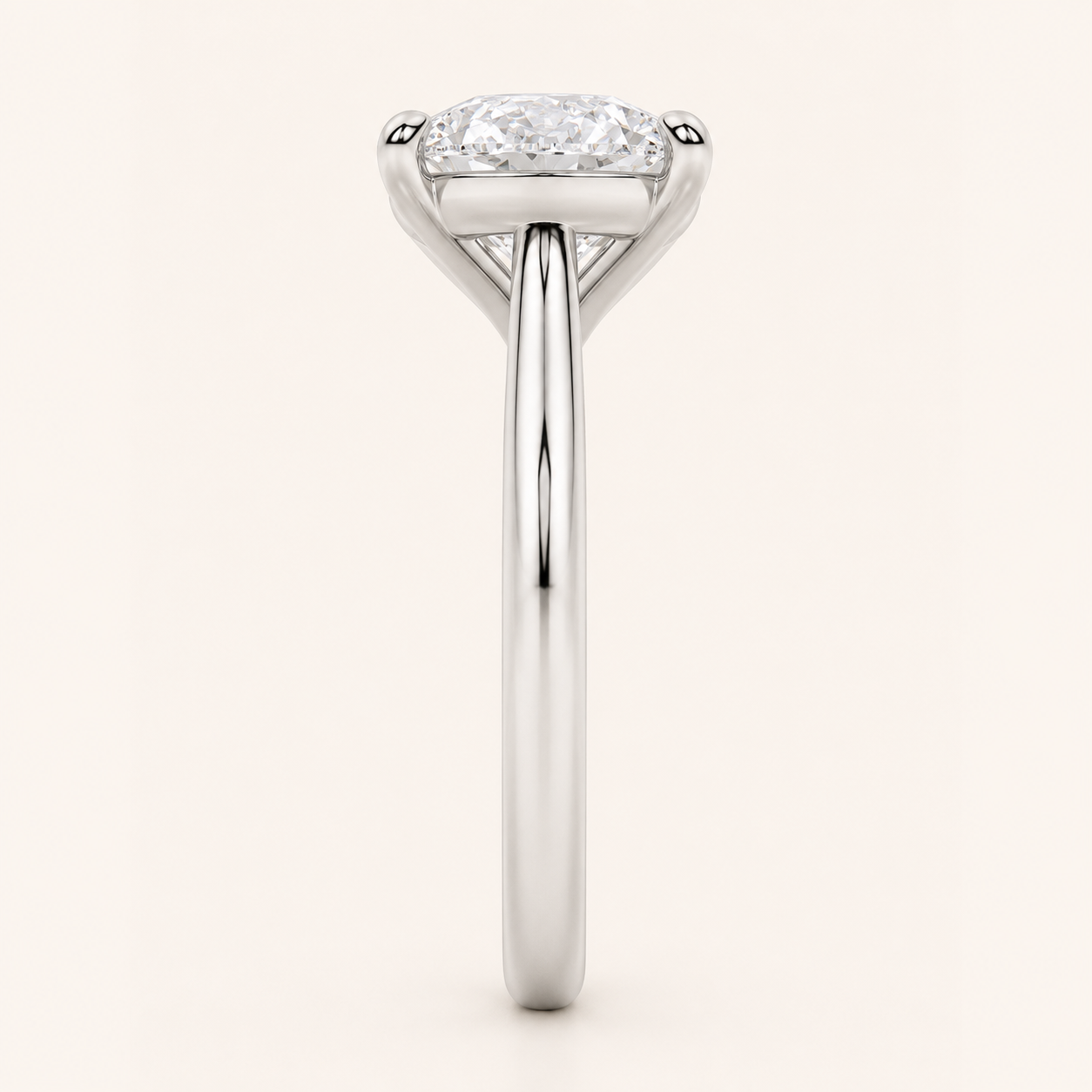 2.00 Ct Pear Cut Lab Grown Diamond East West Accented Ring