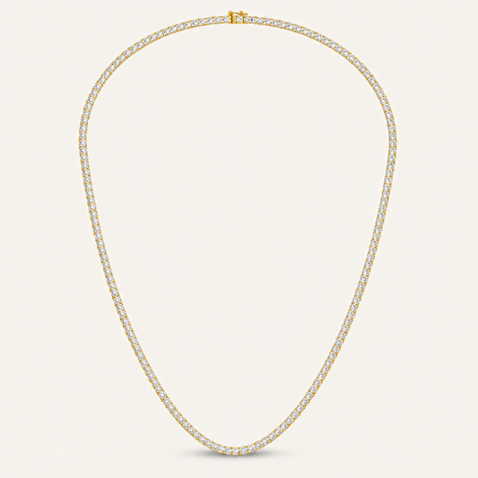 5.00CT Round Cut Lab Grown Diamond Tennis Necklace
