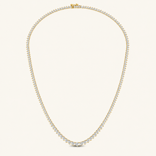10.00CT Round Cut Lab Grown Diamond Tennis Necklace