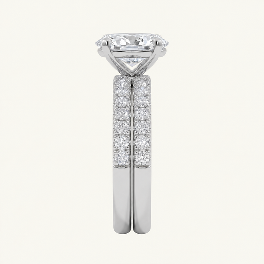 1.50CT Oval Cut Lab Grown Diamond Bridal Set