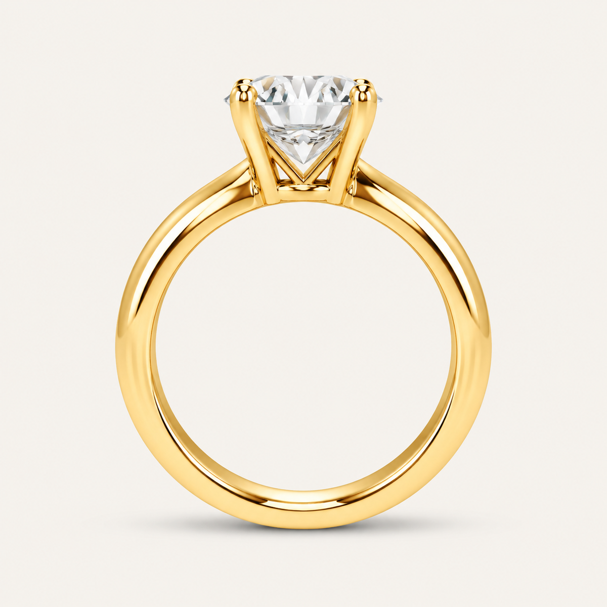 4.00CT Round Cut Lab Grown Diamond Solitaire Ring