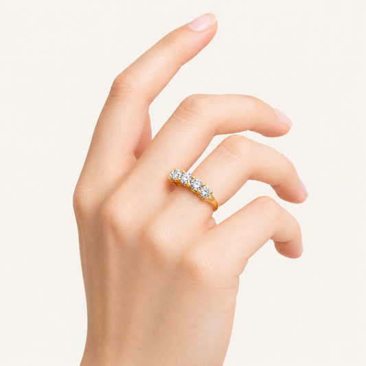 2CT Round Cut Lab Grown Diamond Enhancer Band