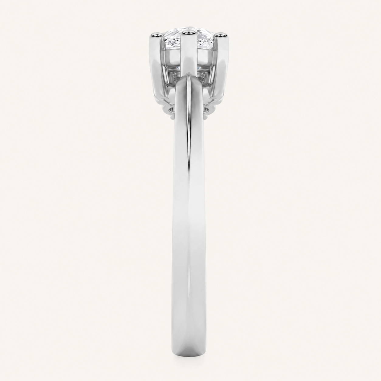 1 CT Pear Cut Lab Grown Diamond East West Fashion Ring