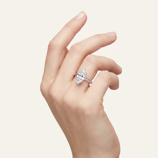 Marquise Cut Lab Grown Diamond Ring