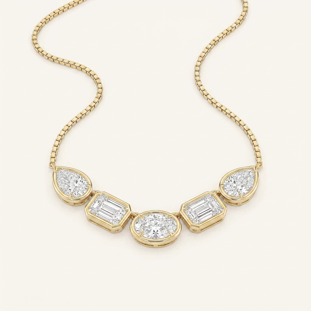 2.5CT Oval Lab Grown Diamond Pendant Necklace