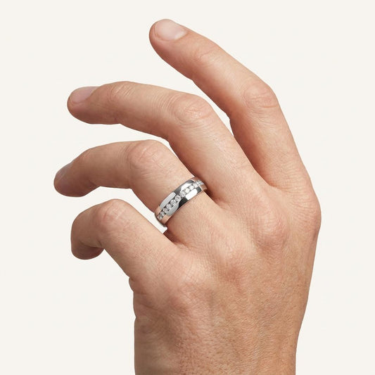 0.48CT Round Cut Diamond Men's Ring