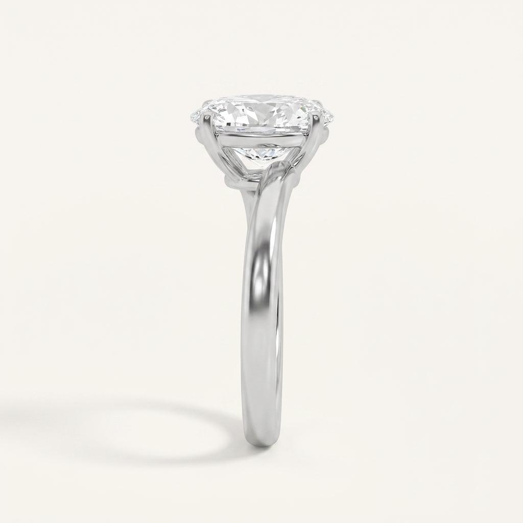 1CT Oval Cut Lab Grown Diamond Engagement Ring
