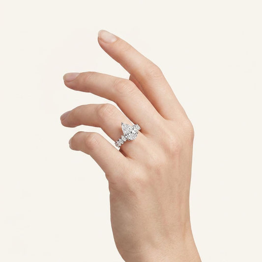 14K 9.00CT Certified Lab Grown Engagement Ring