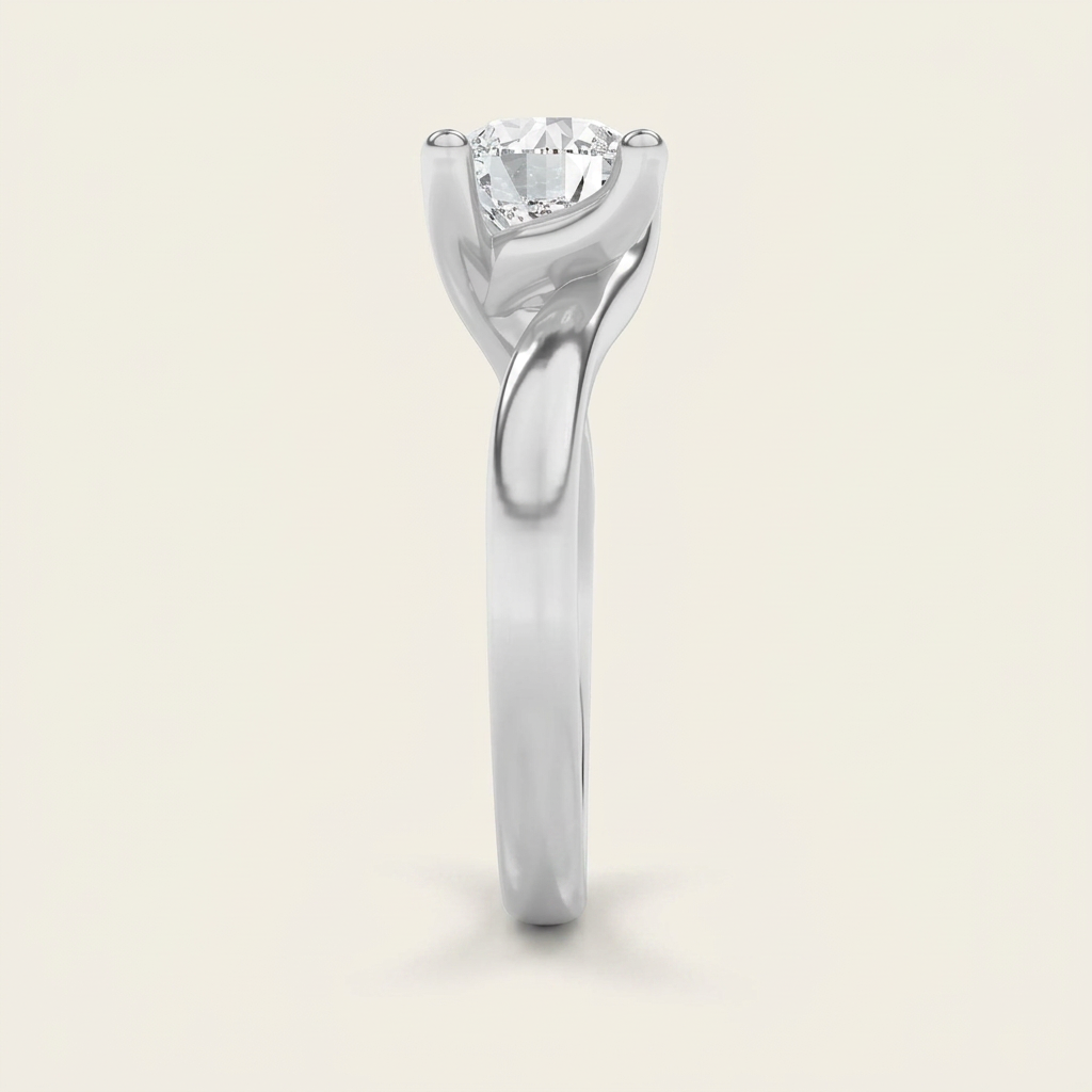 3CT Round Cut Lab Grown Diamond Solitaire Ring
