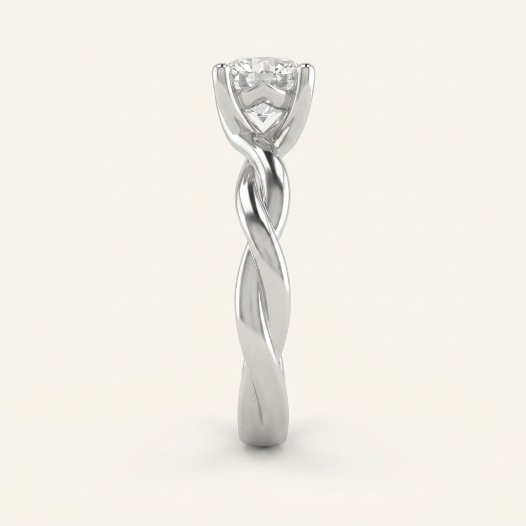 1.5CT Round Cut Lab Grown Diamond Solitaire Ring