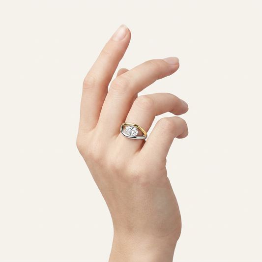 1.5CT Oval Cut Lab Grown Diamond Solitaire Ring