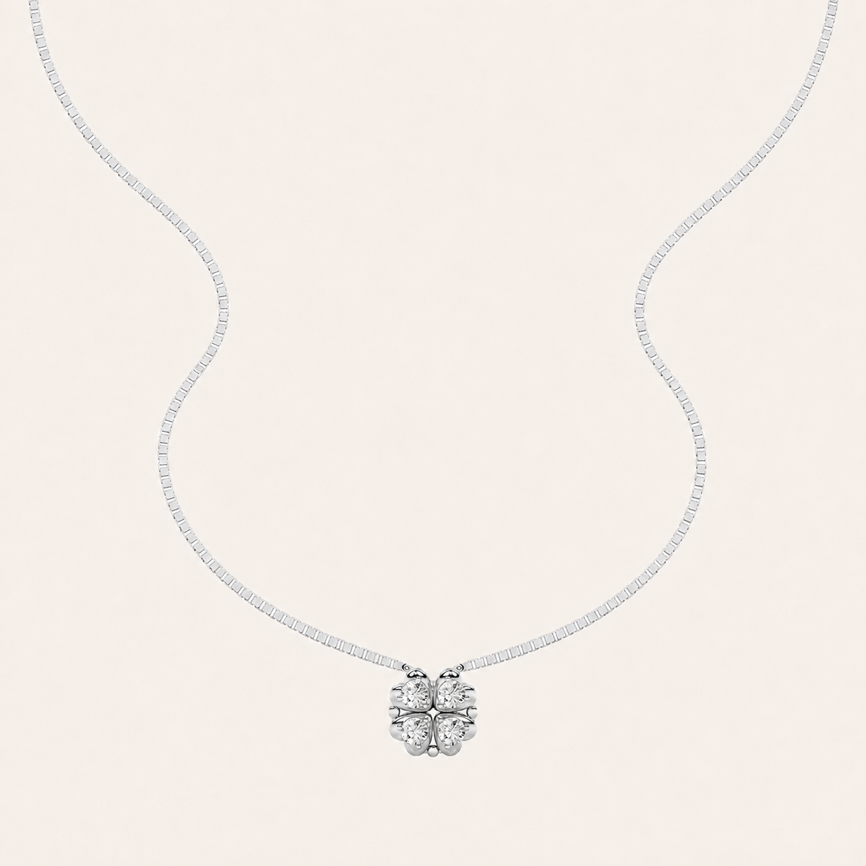 1 CT Round Cut Lab Grown Diamond Statement Necklace