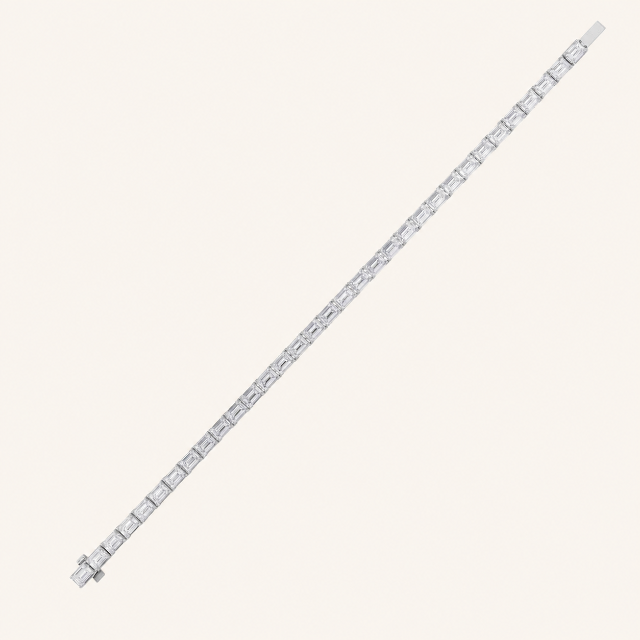 5CT Radiant Cut Lab Grown Diamond East West Tennis Bracelet