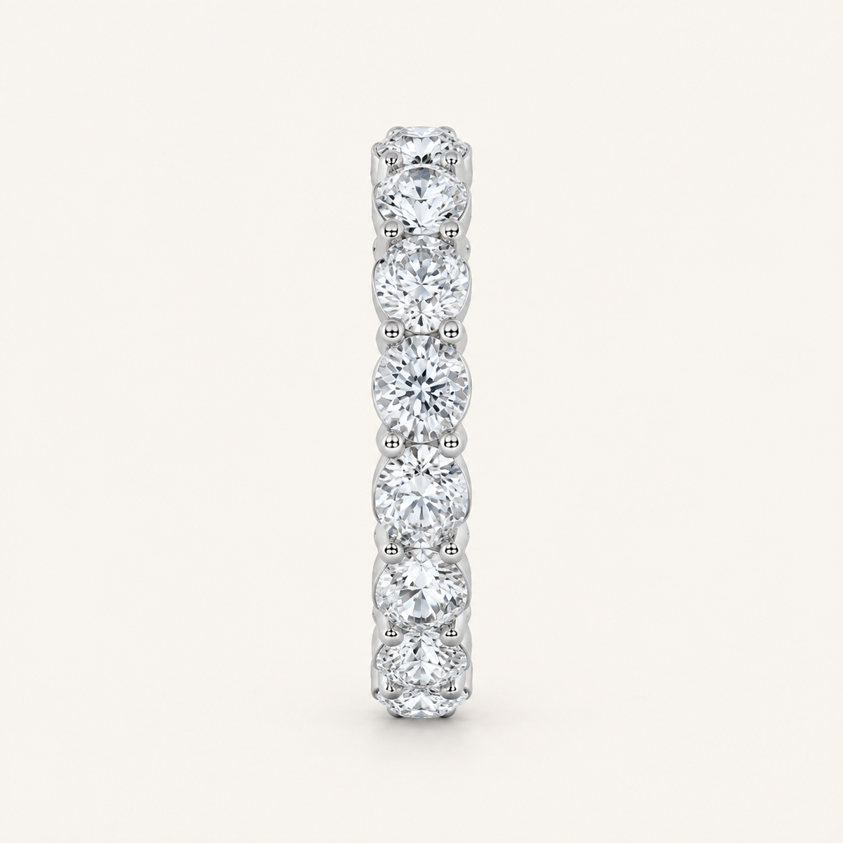 3.00 CT Round Cut Lab Grown Diamond Eternity Ring