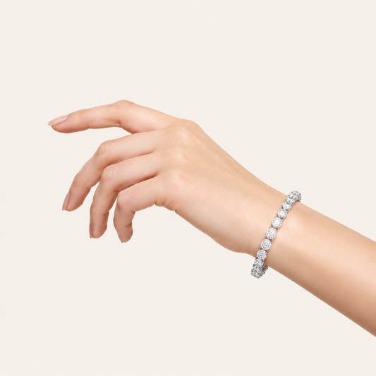 8.5CT Oval Cut Lab Grown Diamond East & West Tennis Bracelet