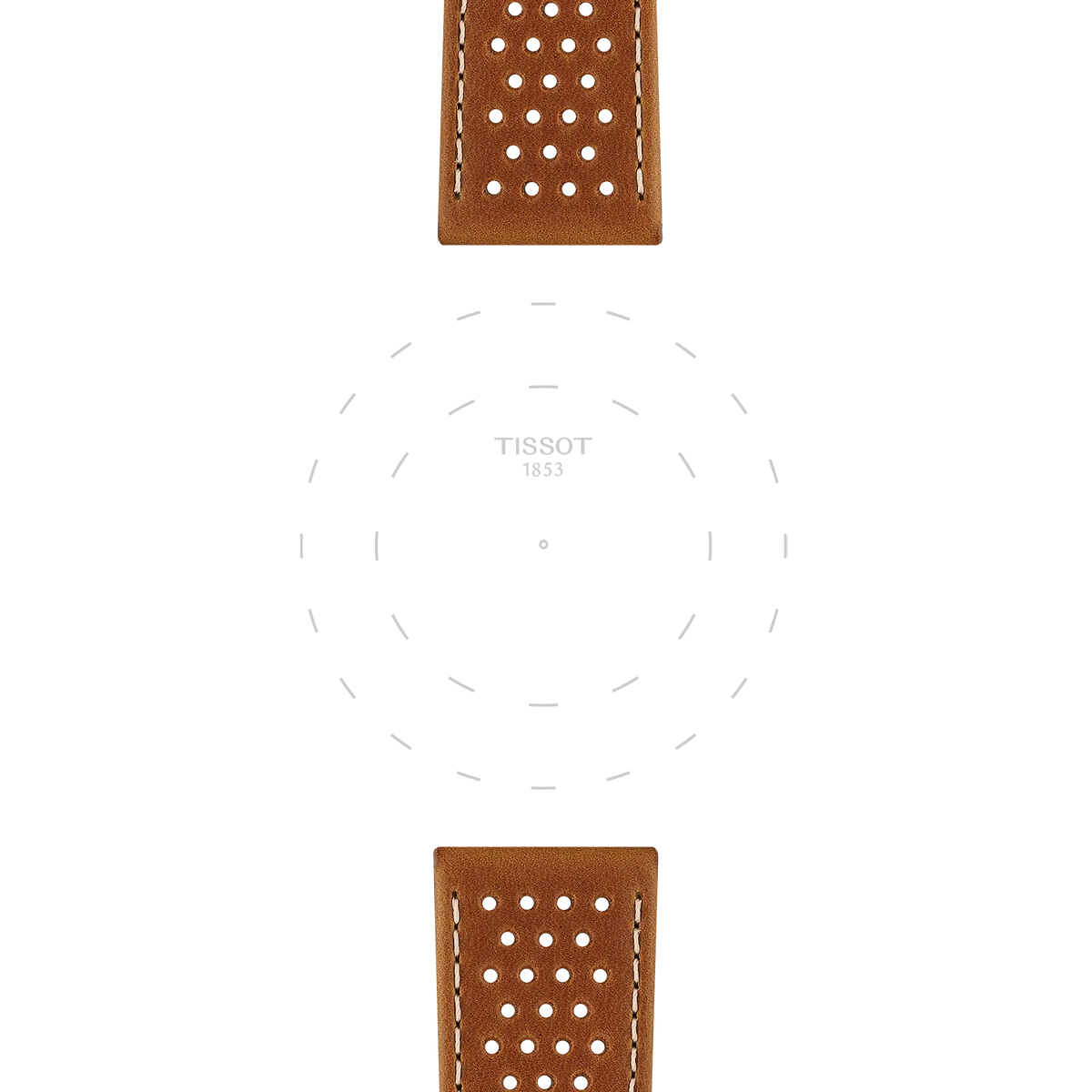 Tissot Official Light Brown Leather Strap Lugs 22mm 3