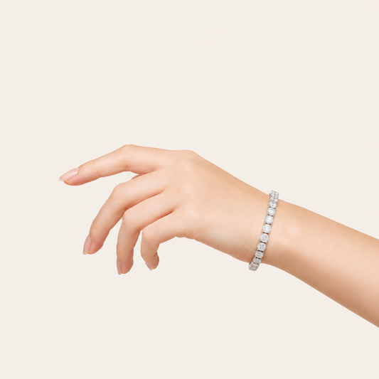 8.25CT Oval Cut Lab Grown Diamond Tennis Bracelet