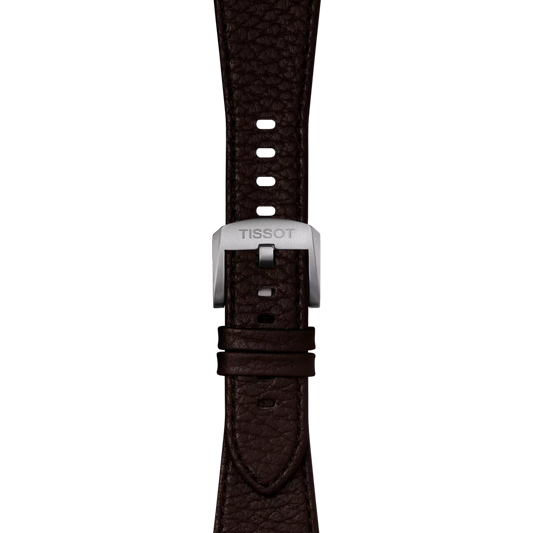 Tissot Official Brown PRX 40mm Leather Strap With Steel Endpiece 2