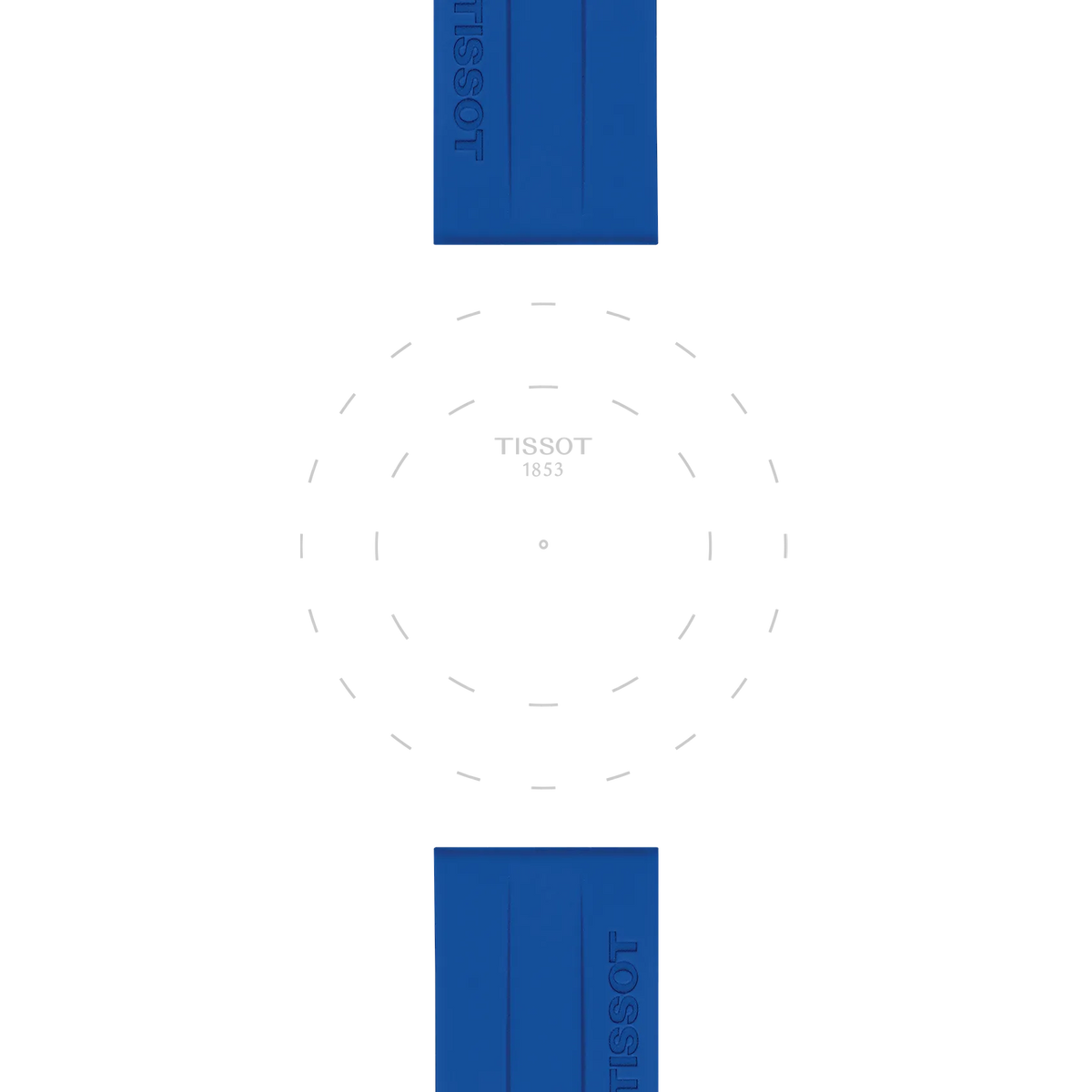 Tissot Official Blue Silicone Strap Lugs 22 mm 3