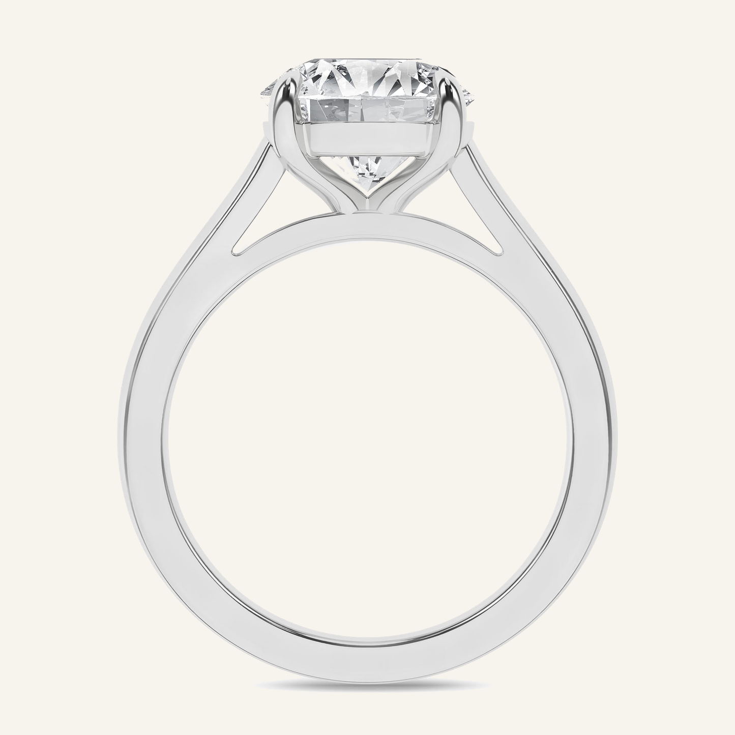 0.5CT Round Cut Certified Lab Grown Diamond Solitaire Ring
