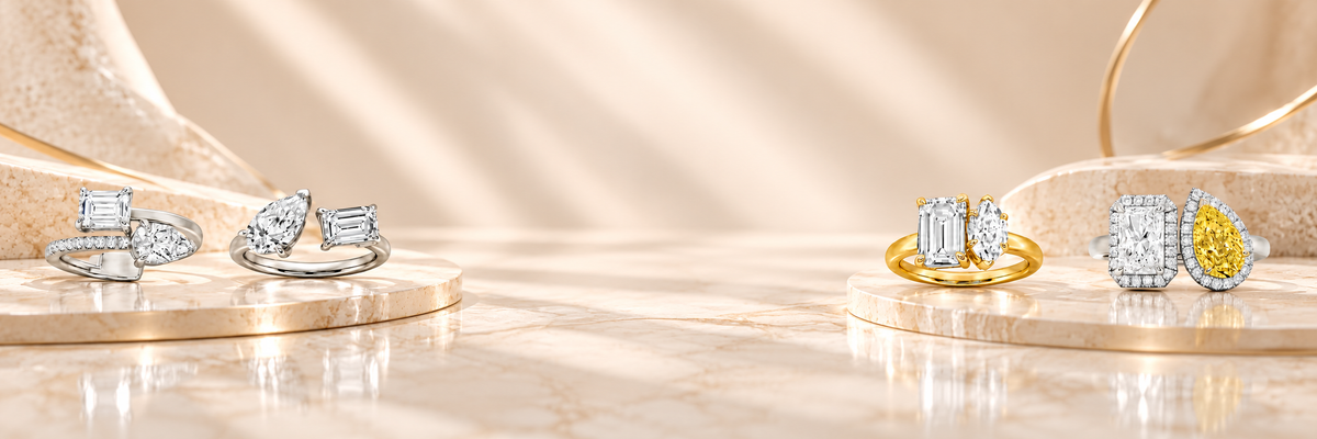 Toi et Moi Engagement Rings