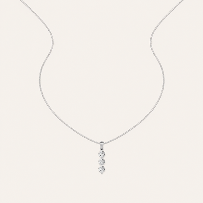 1CT Round Cut Lab Grown Diamond Pendant Necklace