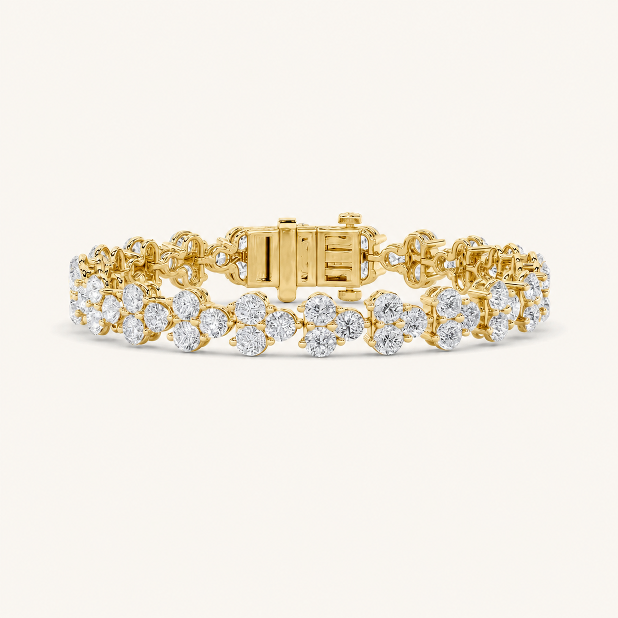 13CT Round Cut Lab Grown Diamond Tennis Bracelet