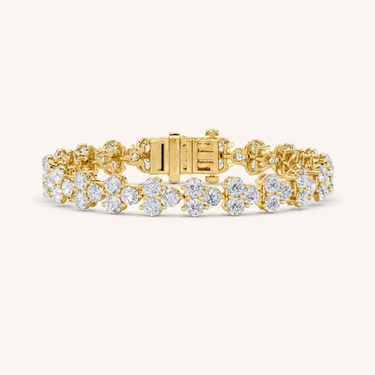 13CT Round Cut Lab Grown Diamond Tennis Bracelet