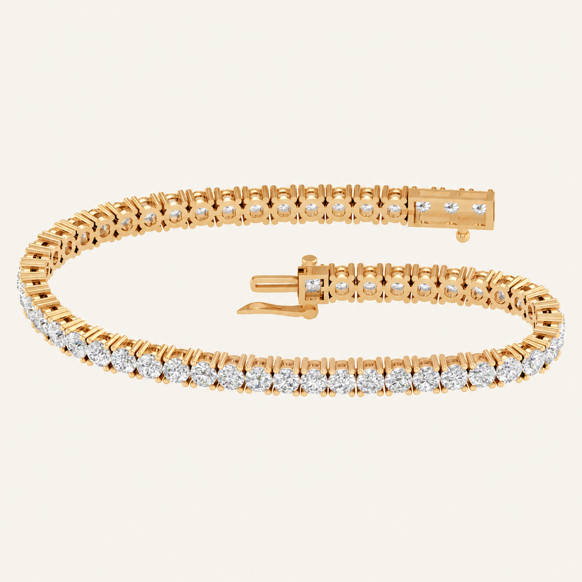 6.00CT Round Cut Lab Grown Diamond Tennis Bracelet