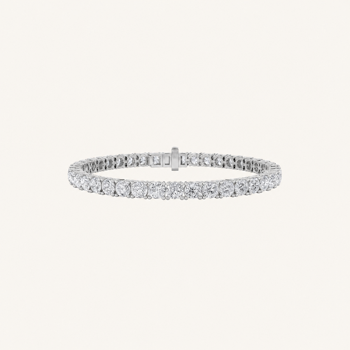12CT Round Cut Lab Grown Diamond Tennis Bracelet