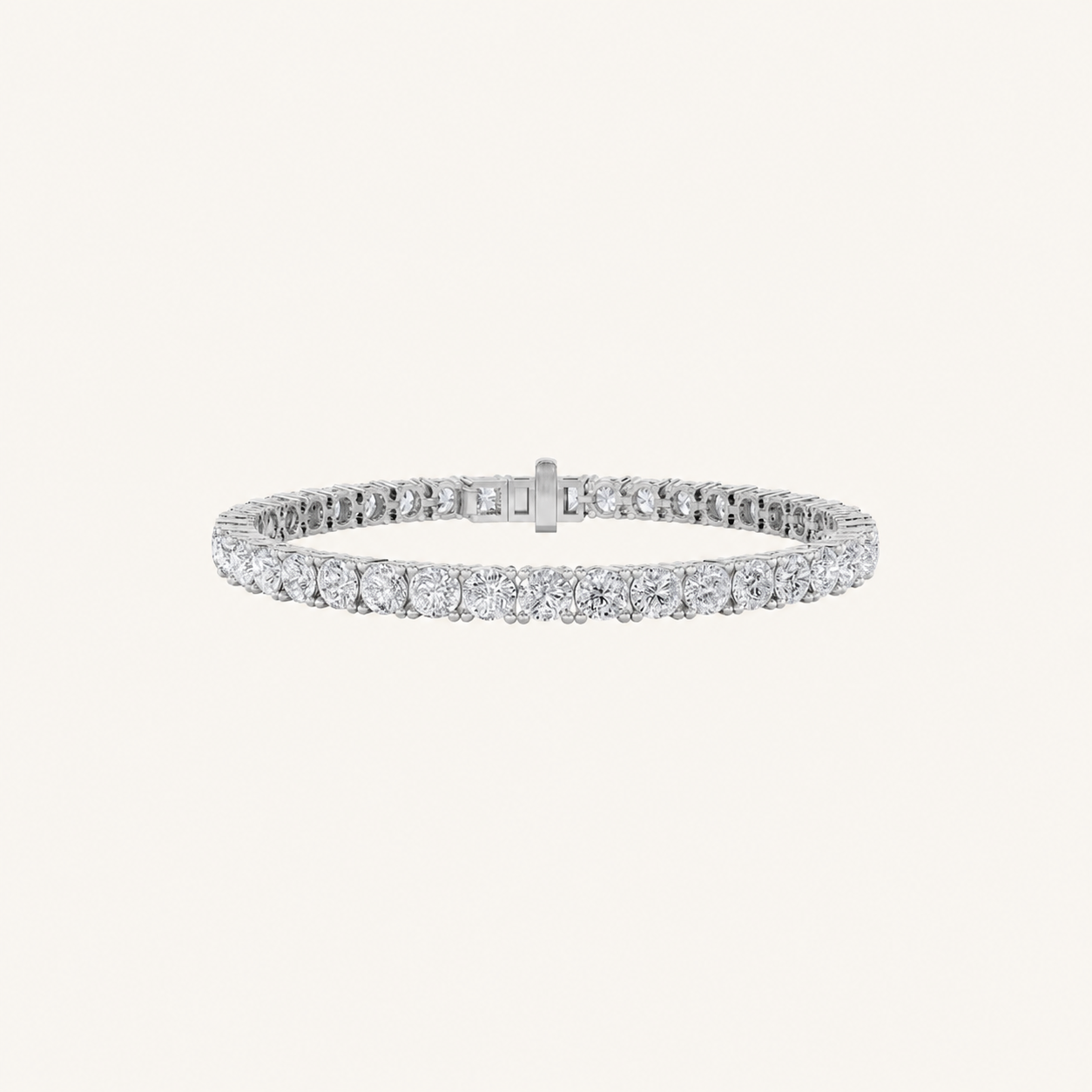 12CT Round Cut Lab Grown Diamond Tennis Bracelet