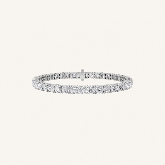 12CT Round Cut Lab Grown Diamond Tennis Bracelet